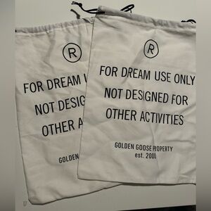 Lot of 2 golden goose dust bags